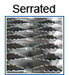 serrated